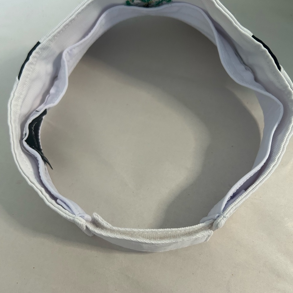 Sport-Tek White Visor with Green and Gold Logo - Picture 7 of 13